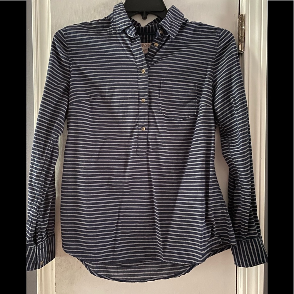 Navy striped top